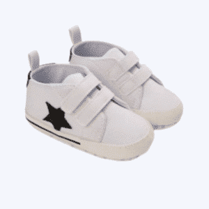 White Baby Shower Canvas Shoes